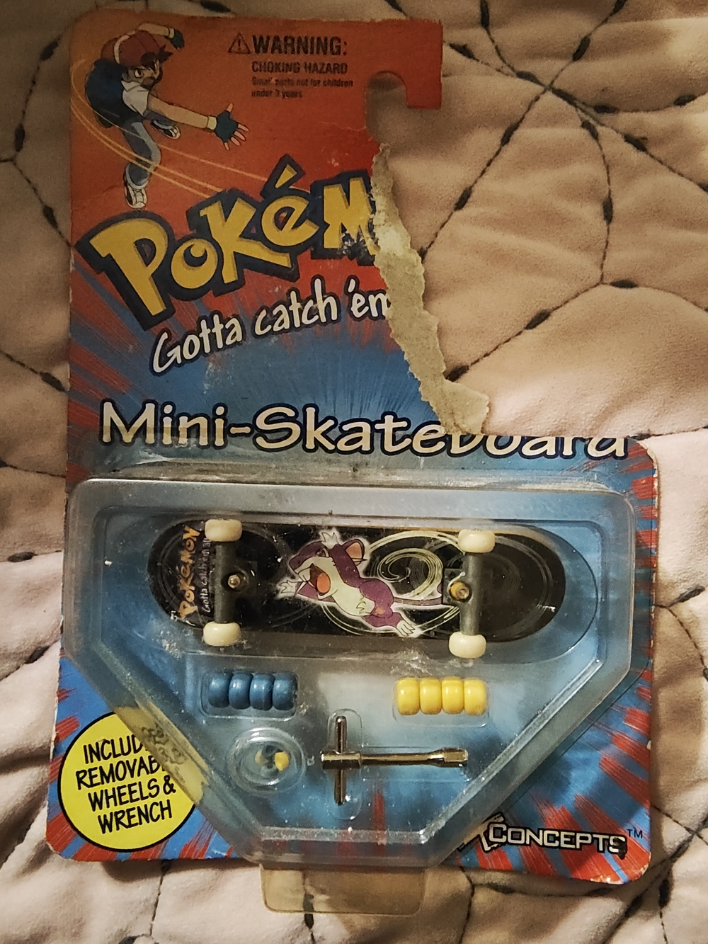 Vintage 1990s PokƩmon Rattata Mini-Skateboard Fingerboard by Concepts